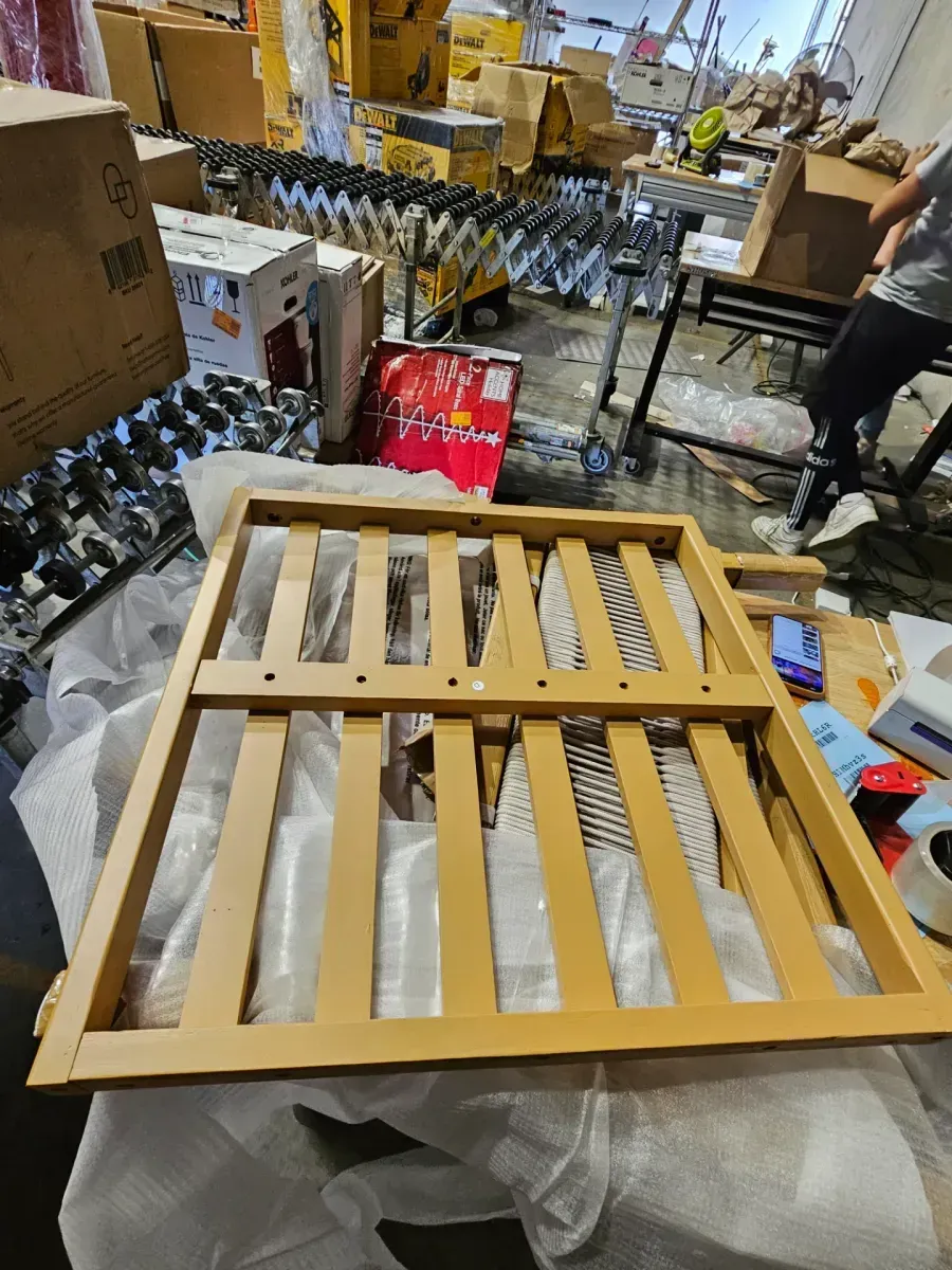 Kayden Bohemian Raw Oak Solid Wood Outdoor Armchair with White Cream Upholstered Cushions and Rope Accent - image 3