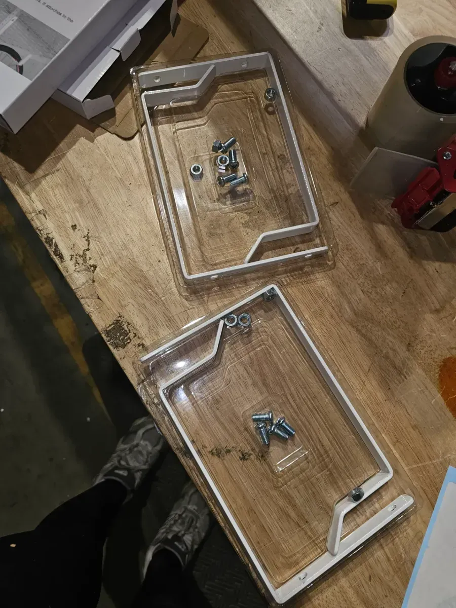 OHK Frame-Only Series 48 in. W x 96 in. D x 22-40 in. H White Ceiling Mounted Overhead Garage Storage Rack with Hooks - image 2