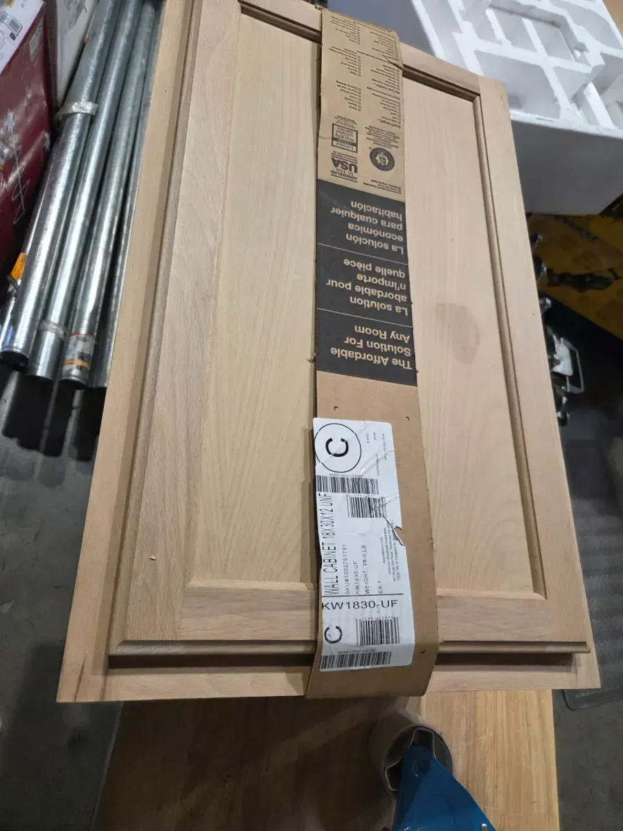 Unfinished Wood Shaker Style Wall Kitchen Cabinet - image 3