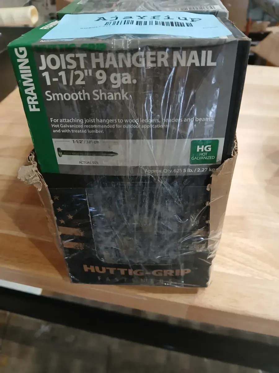 *** pack of 5 1-1/2 in. x 0.148-Gauge 30-Degree Paper Joist Hanger Hot Galvanized Smooth Shank (3000 Per Box) - image 2