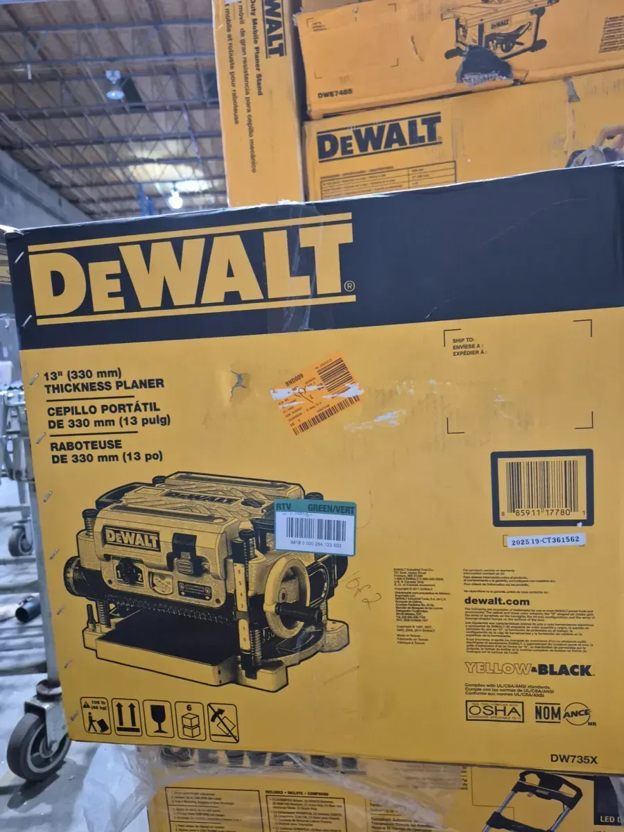 DEWALT 15 Amp Corded 13 in. Heavy-Duty 2-Speed Bench Planer with (3) Knives, In Feed Table and Out Feed Table - image 2