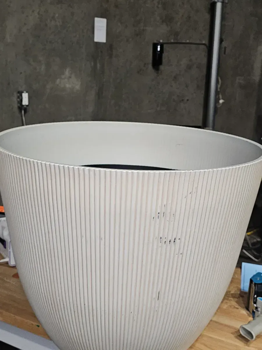 22 in. Pierce Cream Resin Planter - image 5