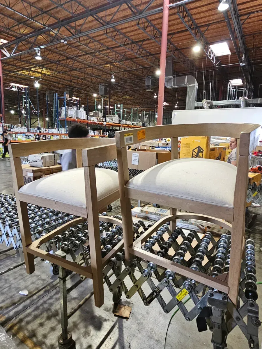 Timel 25.6 in. Light Ash Rubber Wood Counter Stool with Beige Frabic Seat, Set of 2 - image 5