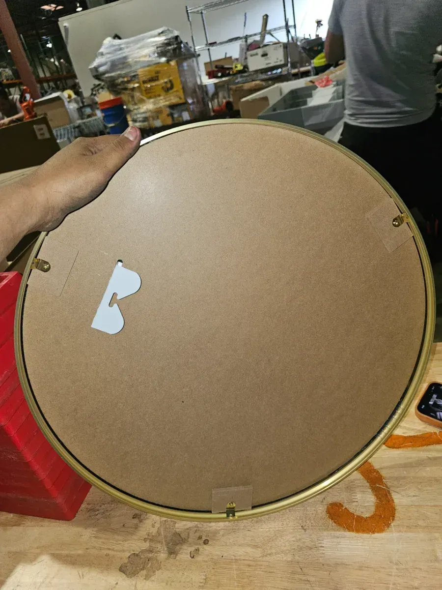 Sage 20 in. W x 20 in. H Round Aluminum Framed Wall Bathroom Vanity Mirror in Brushed Gold - image 4