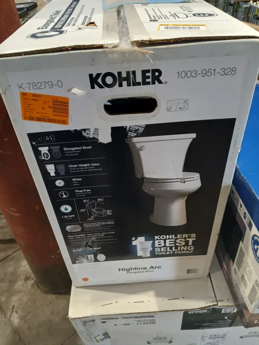 Chair Height Toilet in White with Soft Close Seat) - image 2