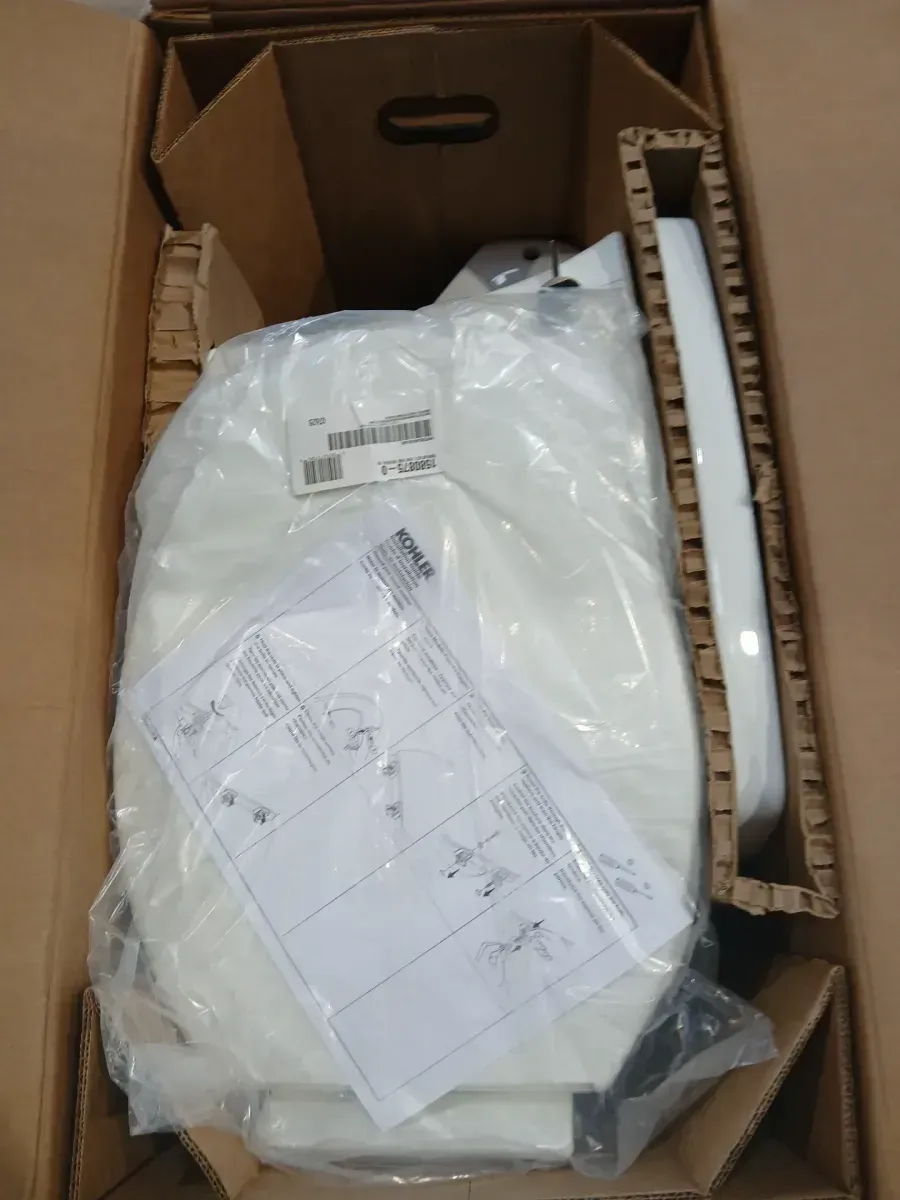 Chair Height Toilet in White with Soft Close Seat) - image 3