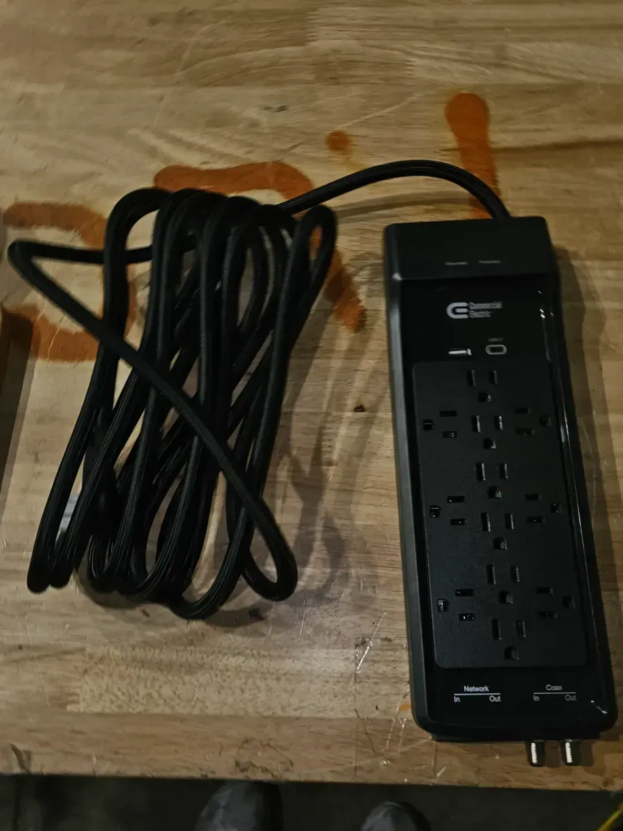 Commercial Electric 10-Outlet Surge Protector with USB and Coax - image 2