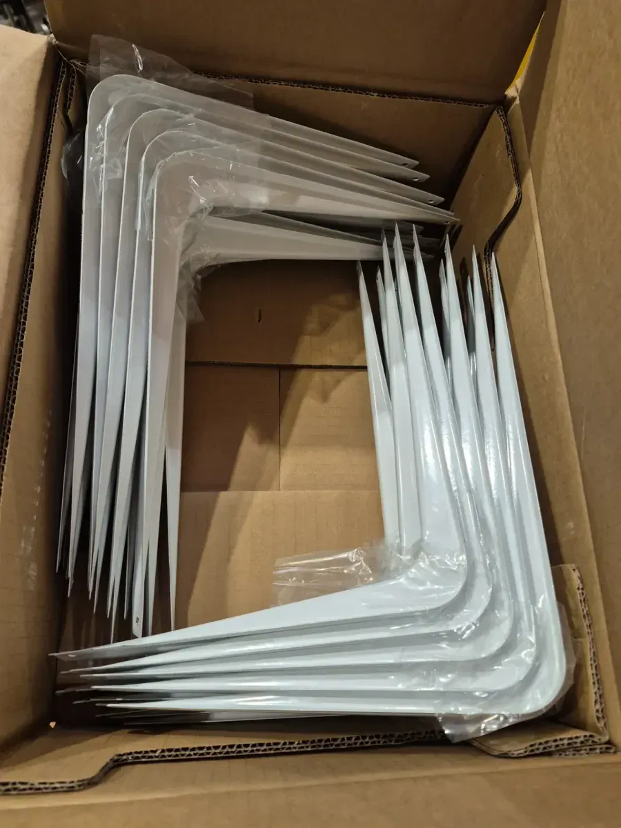 ***pack of 40***10 in. x 12 in. White Shelf Bracket - image 4