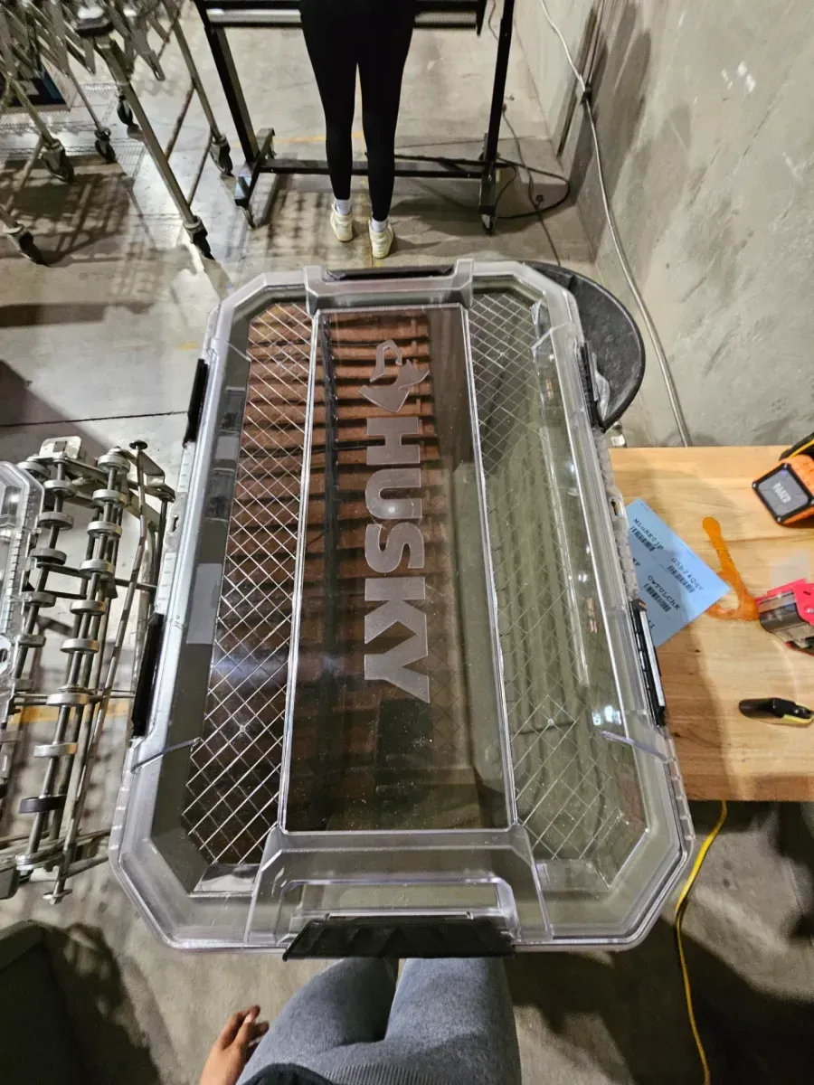 HART 19-Gallon Heavy-Duty Latching Storage Tote, Olive Green - image 5