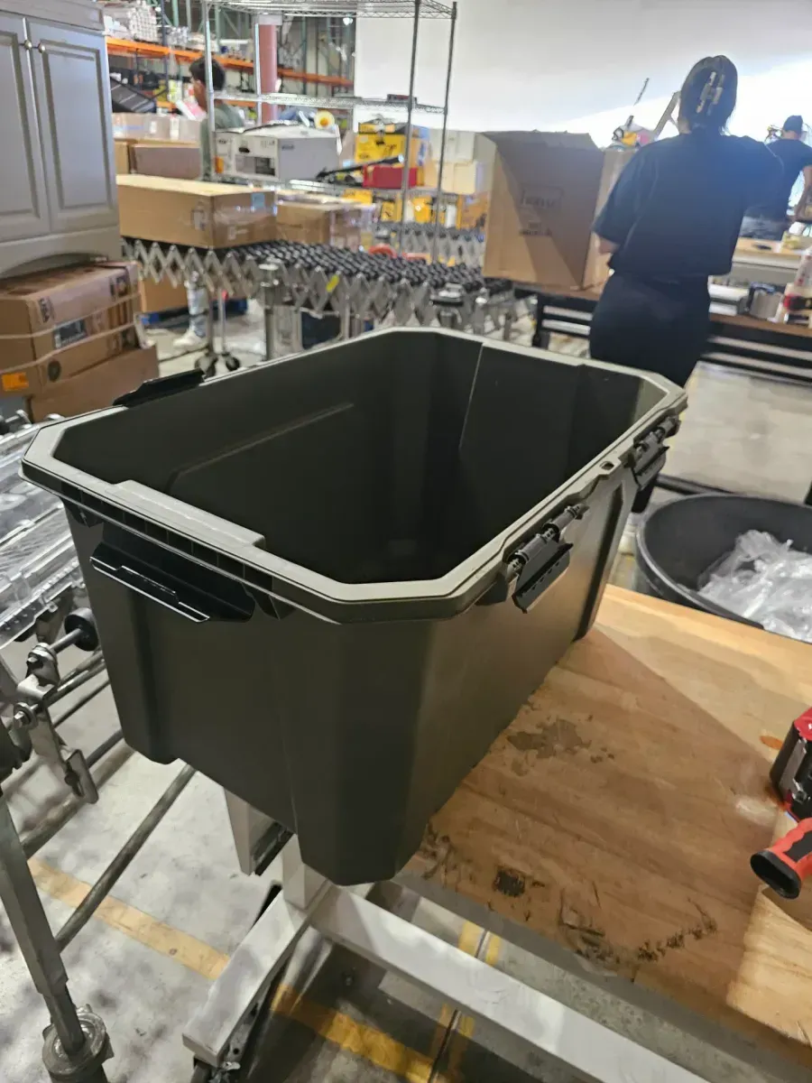 Hart Heavy-Duty Latching Storage Tote, Olive Green - image 2