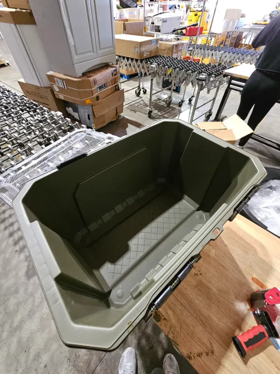 Hart Heavy-Duty Latching Storage Tote, Olive Green - image 3