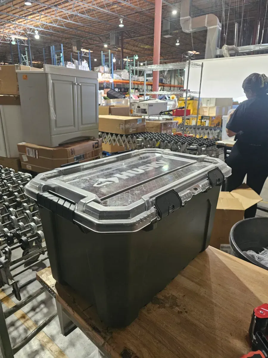 Hart Heavy-Duty Latching Storage Tote, Olive Green - image 5