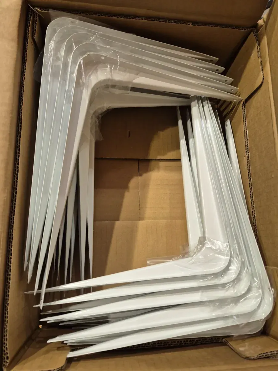 ***pack of 40***10 in. x 12 in. White Shelf Bracket - image 4