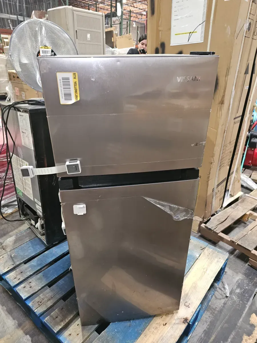 4.5 cu. ft. Mini Refrigerator in Stainless Look with Glass Shelves, Top Freezer, and Energy Efficiency - image 2