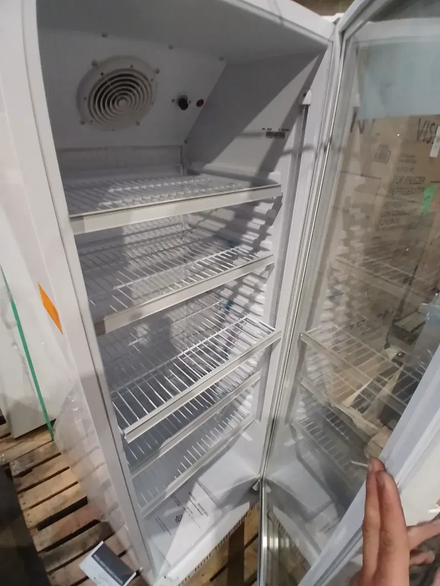 24.4 in. 13.8 cu. ft. Commercial Display Refrigerator Glass Door Merchandiser in White with LED Lighting and 2-Pulley - image 7