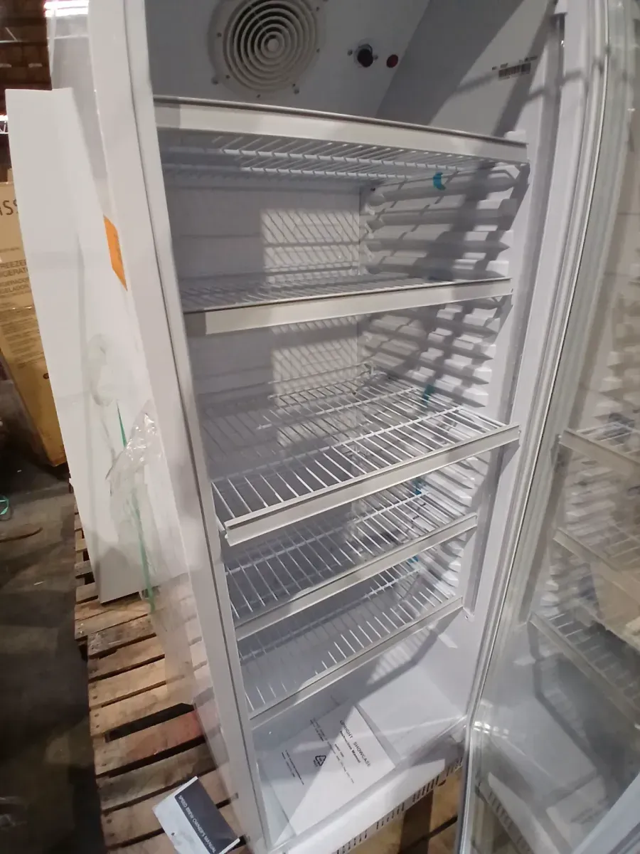 24.4 in. 13.8 cu. ft. Commercial Display Refrigerator Glass Door Merchandiser in White with LED Lighting and 2-Pulley - image 8