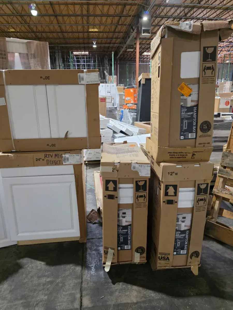 Assortment of Hampton Bay White Shaker Style Base Cabinets - image 3