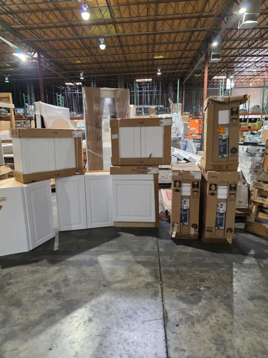 Assortment of Hampton Bay White Shaker Style Base Cabinets - image 1