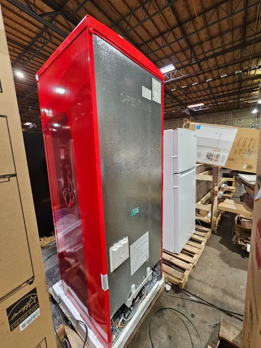 Classic Retro 28 in. 16.7 cu. ft. Frost Free Bottom Freezer Fridge in Candy Apple Red, Energy Star - image 2