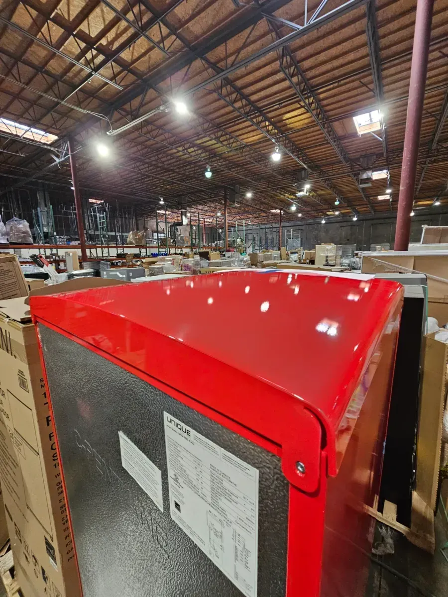 Classic Retro 28 in. 16.7 cu. ft. Frost Free Bottom Freezer Fridge in Candy Apple Red, Energy Star - image 4