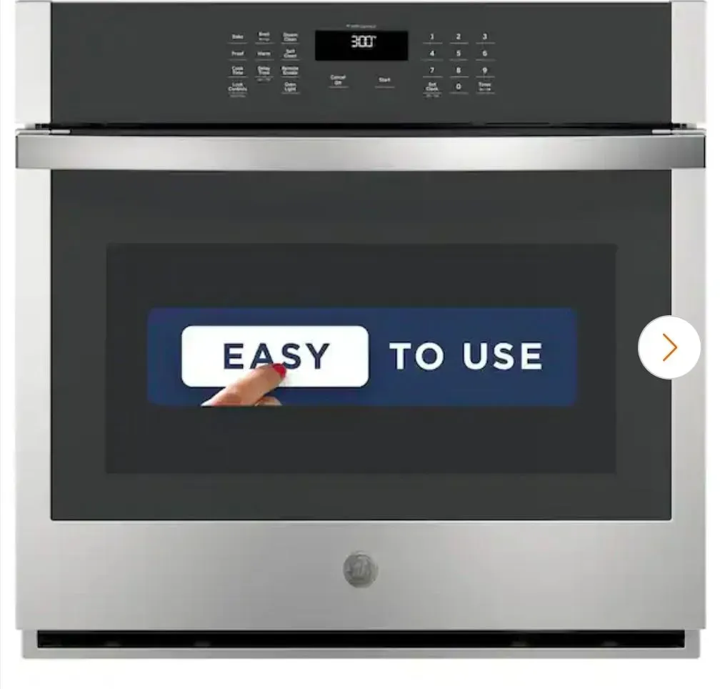 GE Single Electric Wall Oven with Convection and Steam Clean - Stainless Steel - image 1