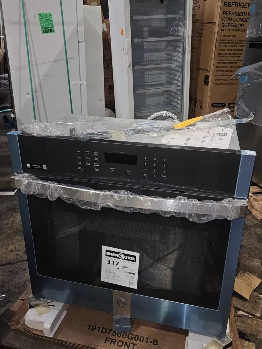 GE Single Electric Wall Oven with Convection and Steam Clean - Stainless Steel - image 2