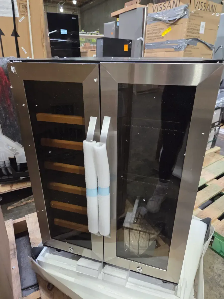 Wine Refrigerator 23 in. Dual Zone 18-Bottle 55-Can Beverage and Wine cooler in Stainless Steel - image 3