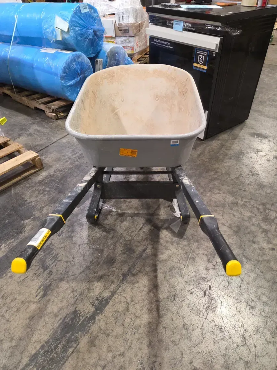 6 cu. ft. PRO Heavy-Duty Steel Tub Wheelbarrow, Steel Braces and Handles, Easy Pivot/Dump Design, 16 in. Pneumatic Wheel - image 4