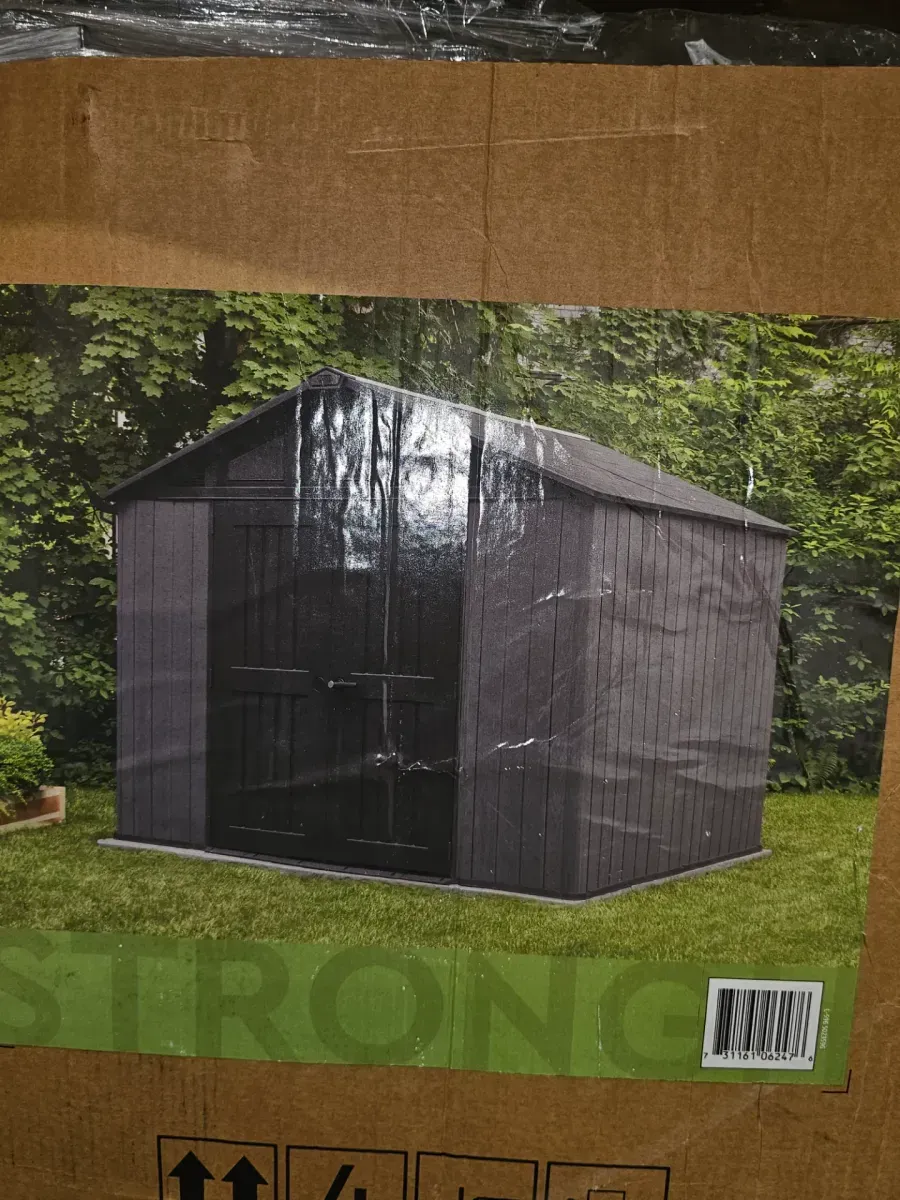 Stronghold 2.0 10 ft. W x 8 ft. D Resin Plastic Shed with Floor (74 sq. ft.) in Grey - image 2