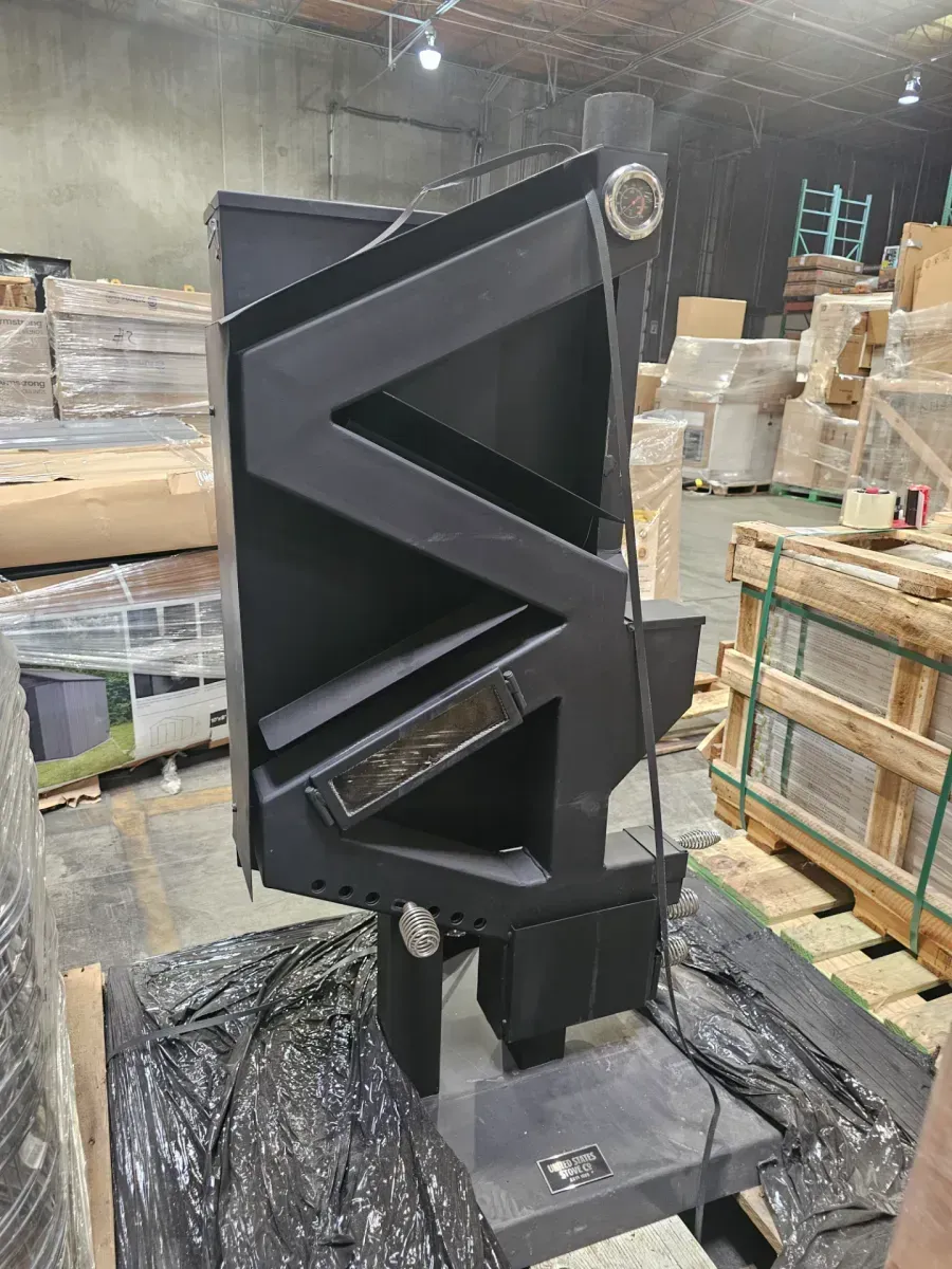 Modern Gravity-Fed Wood Pellet Stove - image 3