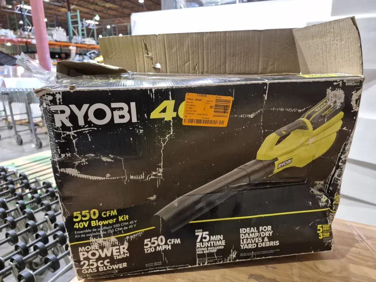 40V 120 MPH 550 CFM Cordless Battery Leaf Blower With 4.0 Ah Battery and Charger - image 2