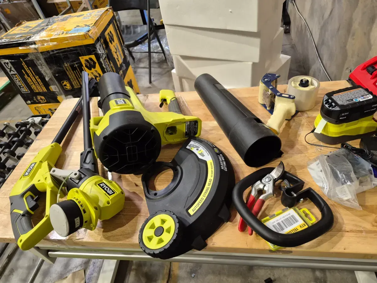 ONE+ 18V Cordless Battery String Trimmer/Edger and Jet Fan Blower Combo Kit (2-Tools) with 4.0 Ah Battery and Charger - image 4