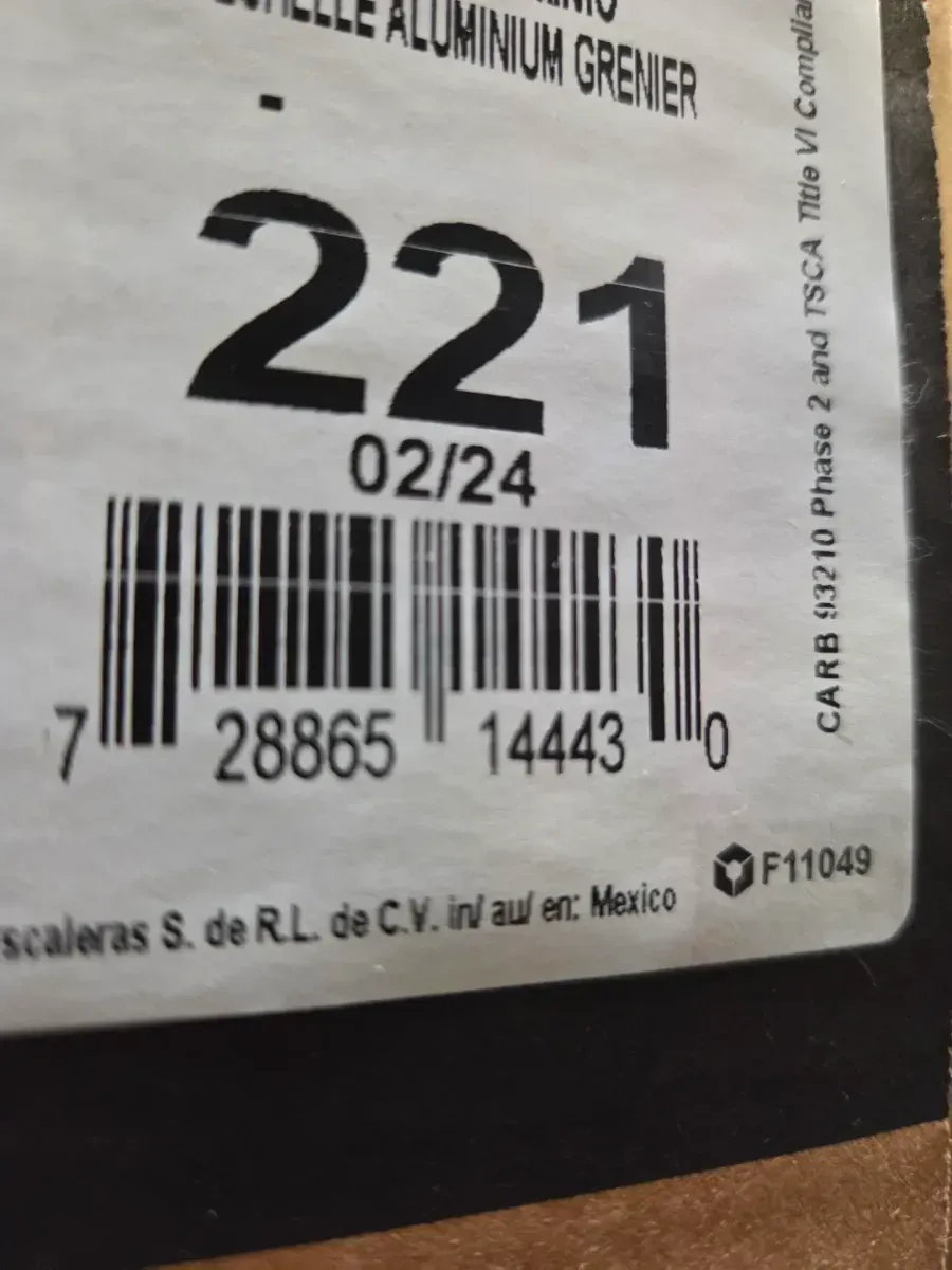 Energy Efficient 7 ft. 8 in. to 10 ft. 3 in., 25.5 in. x 54 in. Insulated Aluminum Attic Ladder, 375 lbs. Load Capacity - image 5