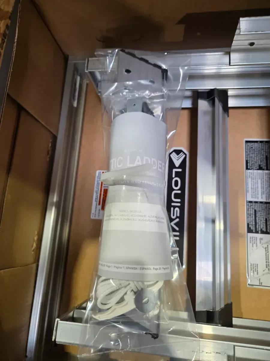 Energy Efficient 7 ft. 8 in. to 10 ft. 3 in., 25.5 in. x 54 in. Insulated Aluminum Attic Ladder, 375 lbs. Load Capacity - image 4