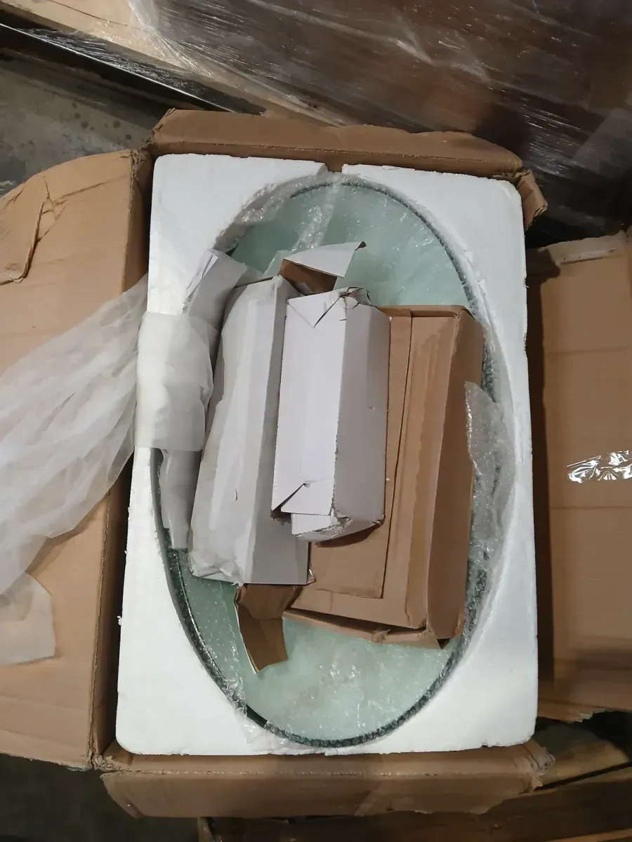 24 in. W x 18.1 in. D x 31.7 in. H Single Sink White Bath Vanity with White Solid Surface Top Transparent Sink - image 2