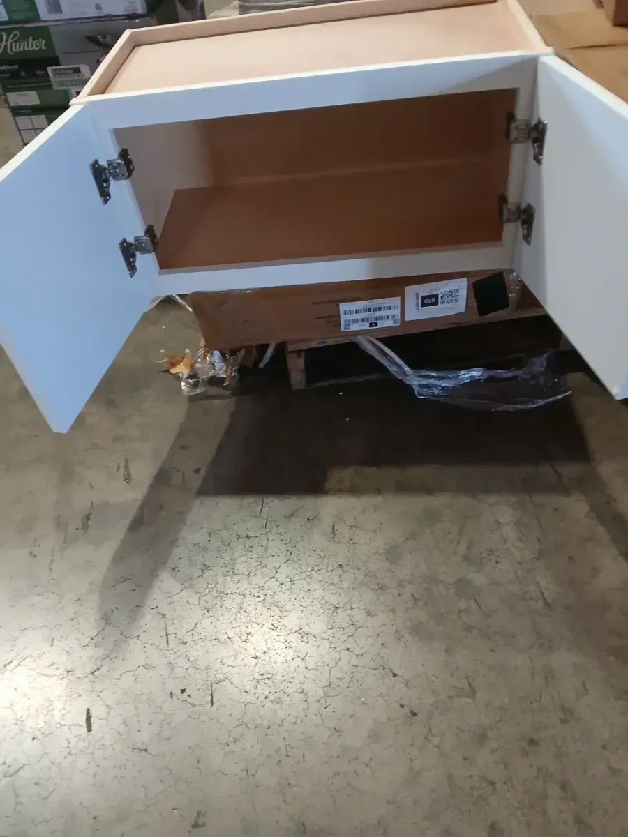 Arlington Vesper White Plywood Shaker Stock Assembled Wall Bridge Kitchen Cabinet Soft Close 24 in.W x12 in. D x12 in. H - image 5