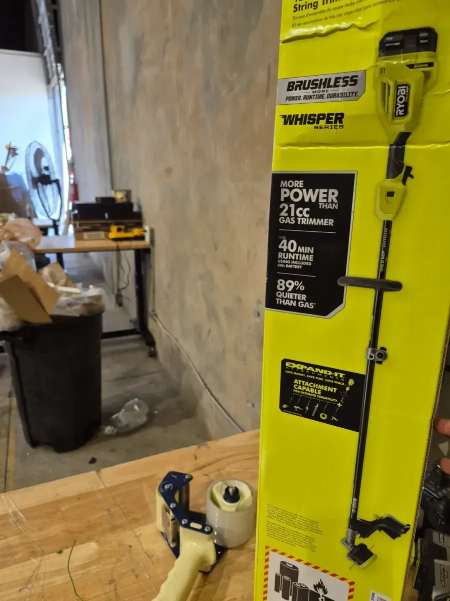 ONE+ HP 18V Brushless Whisper Series 15 in. Cordless Attachment Capable String Trimmer with 4.0 Ah Battery and Charger - image 3