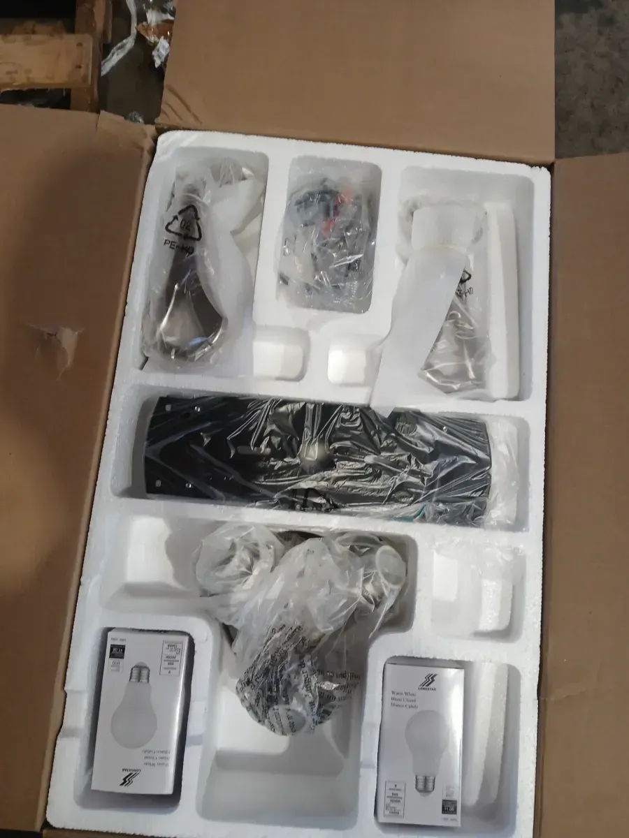 Oakhurst 52 in. LED Indoor Low Profile Brushed Nickel Ceiling Fan with Light Kit - image 3