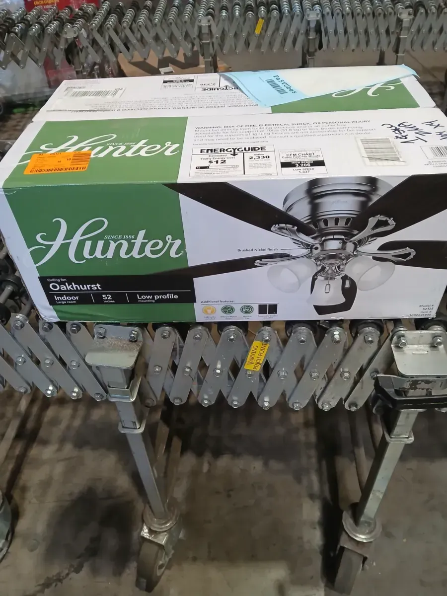 Oakhurst 52 in. LED Indoor Low Profile Brushed Nickel Ceiling Fan with Light Kit - image 2