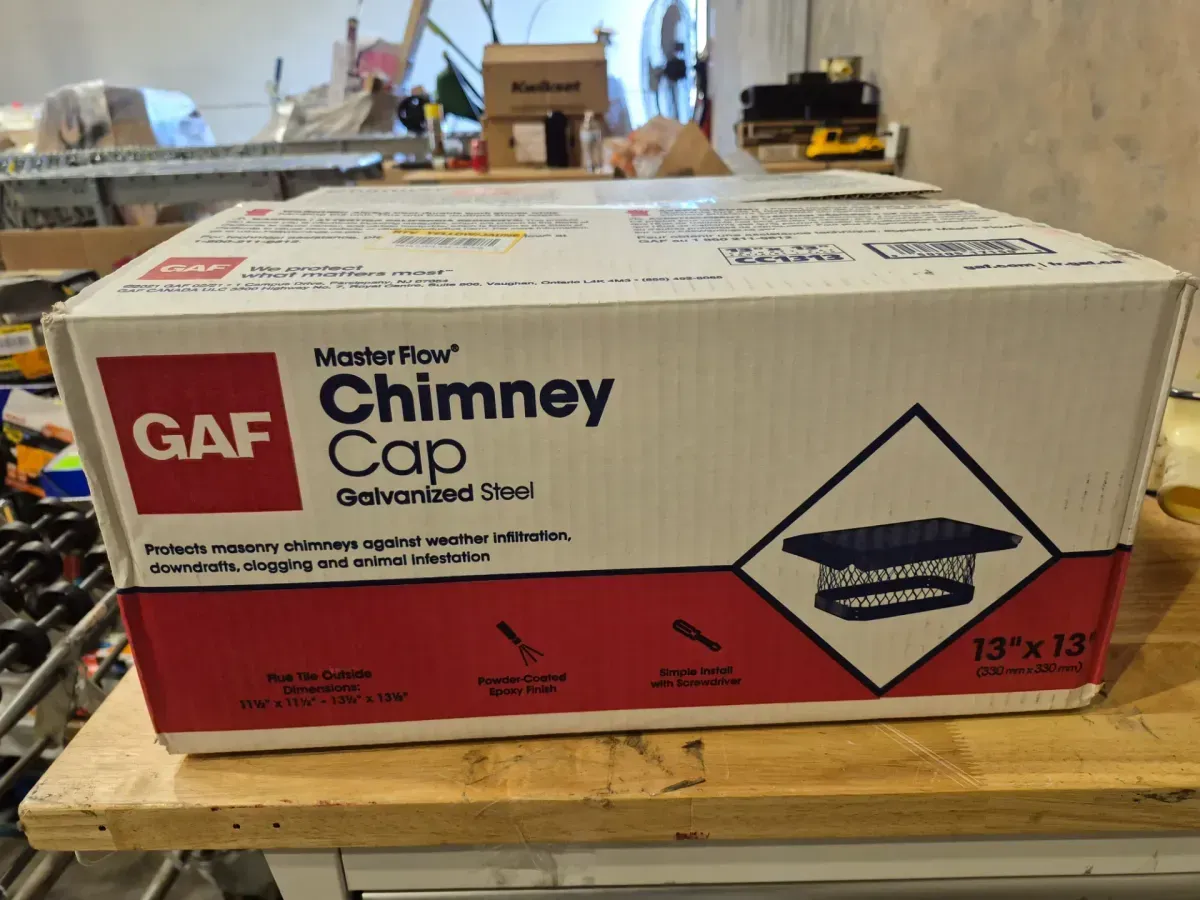 13 in. x 13 in. Galvanized Steel Fixed Chimney Cap in Black - image 3