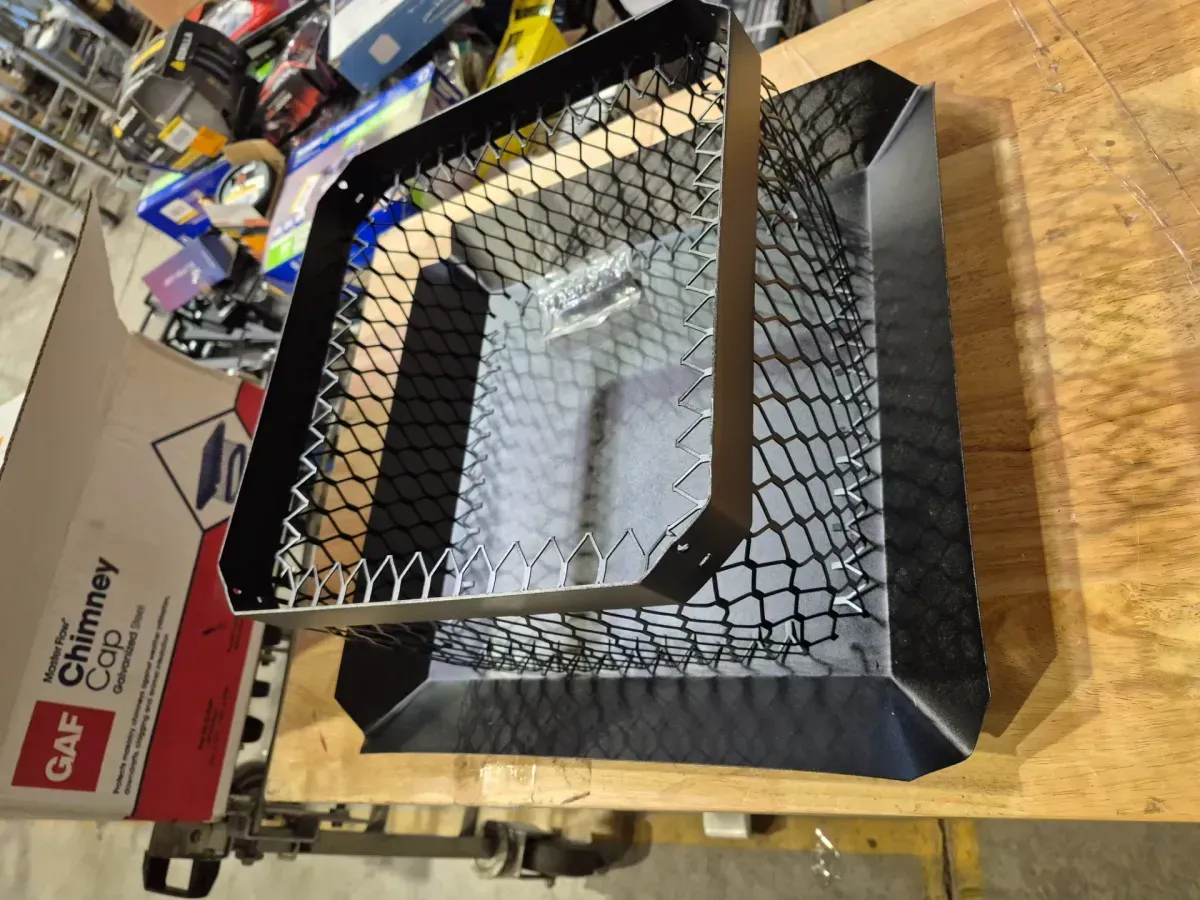 13 in. x 13 in. Galvanized Steel Fixed Chimney Cap in Black - image 4