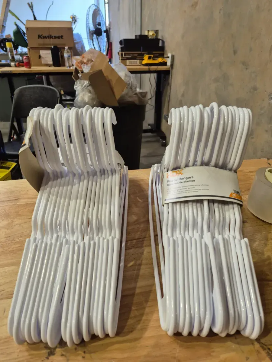 *** Pack of 20***White Plastic Hangers (20-Pack) - image 3