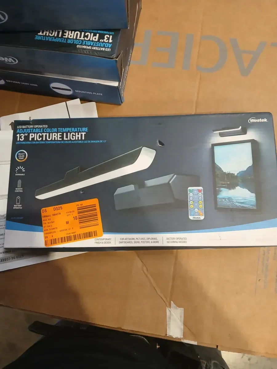 Matte Black 13 in. LED Adjustable White Picture Light - image 2