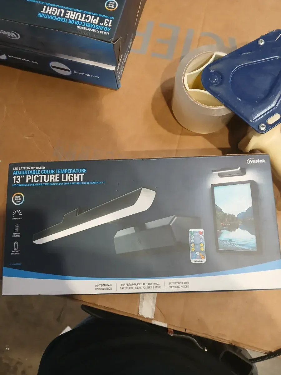 Matte Black 13 in. LED Adjustable White Picture Light - image 2