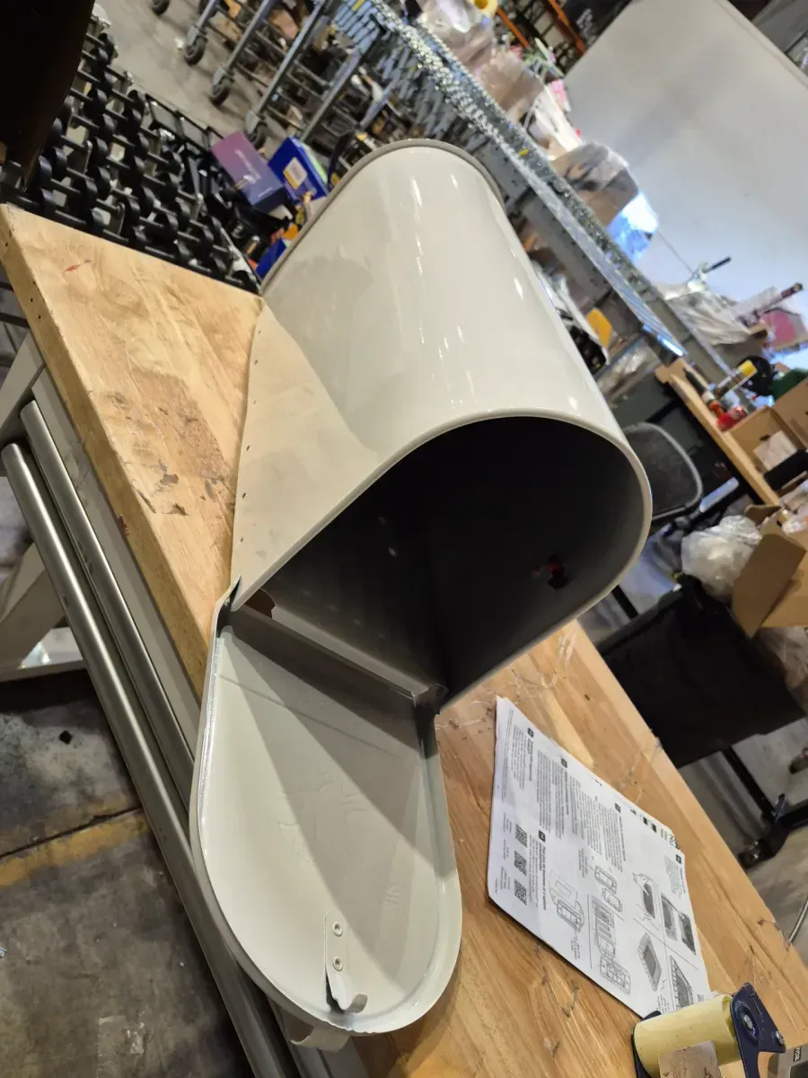 Elite White, Large, Steel, Post Mount Mailbox - image 4