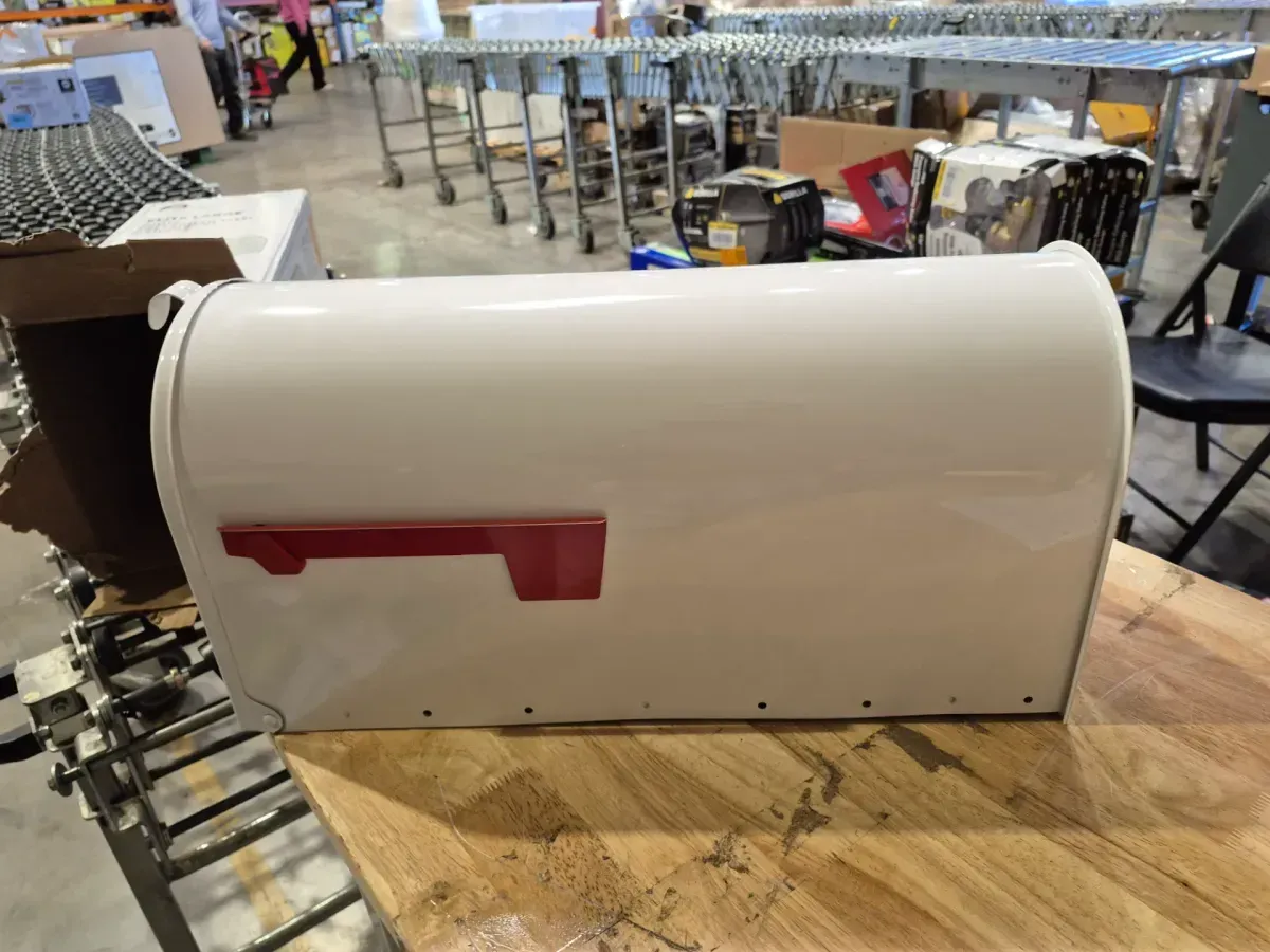 Elite White, Large, Steel, Post Mount Mailbox - image 5