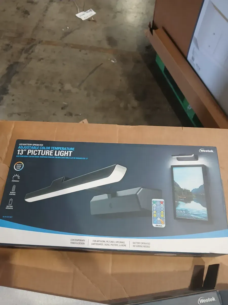 Matte Black 13 in. LED Adjustable White Picture Light - image 2