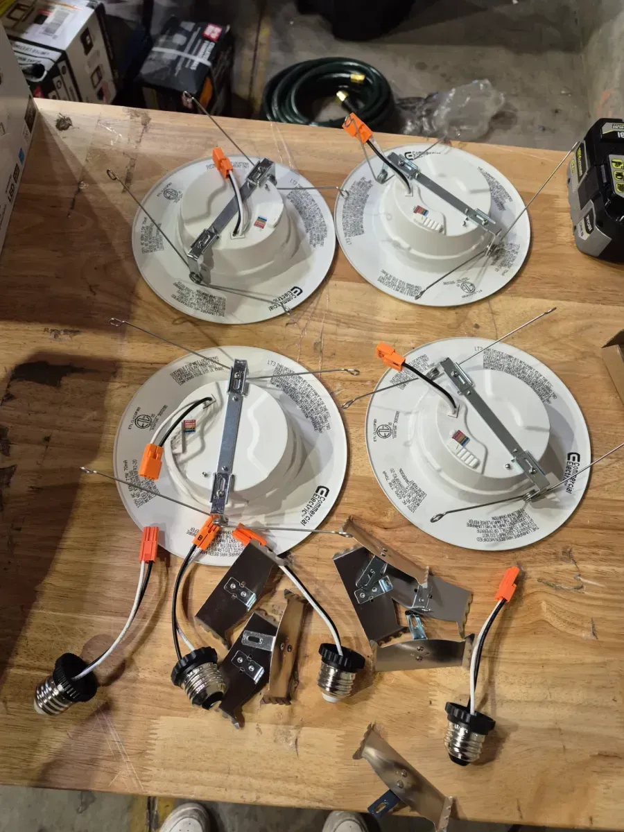 5/6 in. Integrated LED Recessed Retrofit Light Trim with Selectable Color Temperature CEC-T20, (4-Pack) - image 4