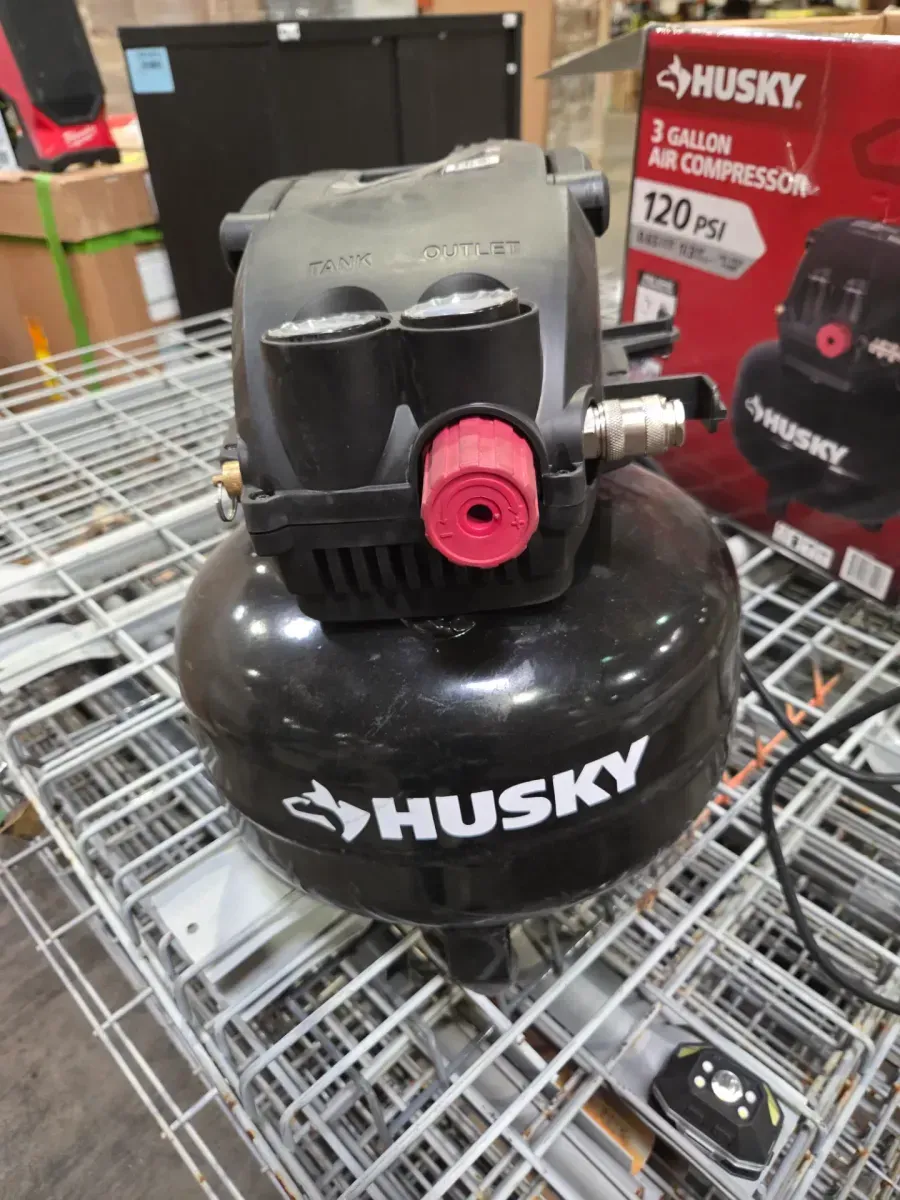 3 Gal. 120 PSI Portable Electric Oil-Free Light Duty Pancake Air Compressor with Fold Down Handle and 1-Quick Coupler - image 2