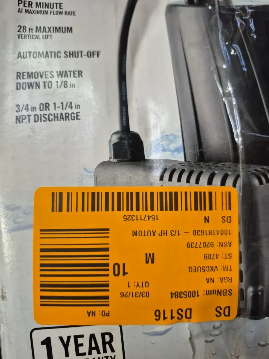 Everbilt 1/3 HP Automatic Utility Pump - image 2